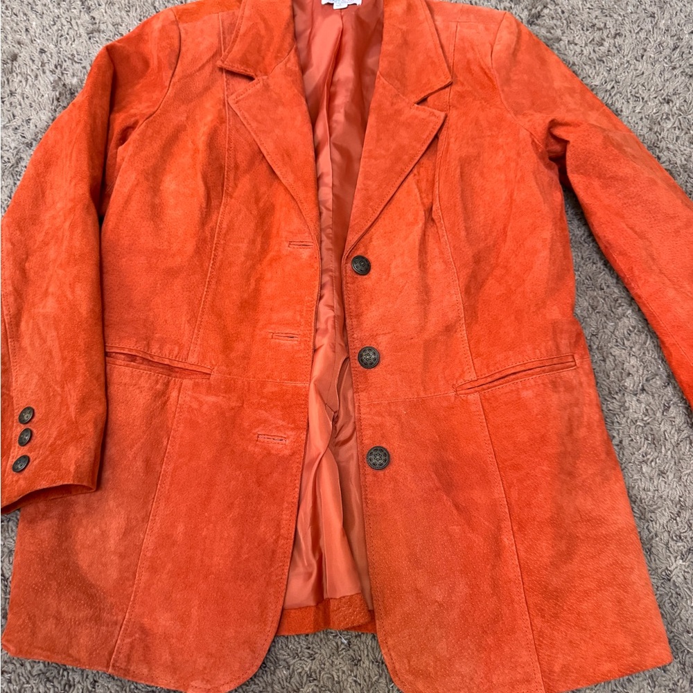 Women’s Orange real Suede Jacket